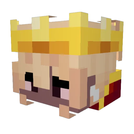 Veketo Minecraft avatar head, 3D render