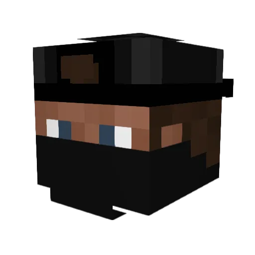 Vekho_ Minecraft avatar head, 3D render