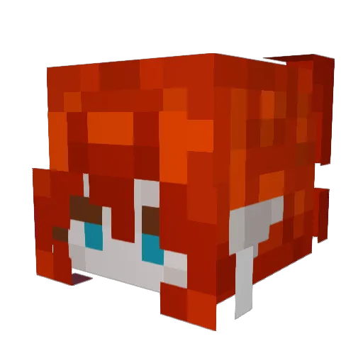 Vekkeki Minecraft avatar head, 3D render