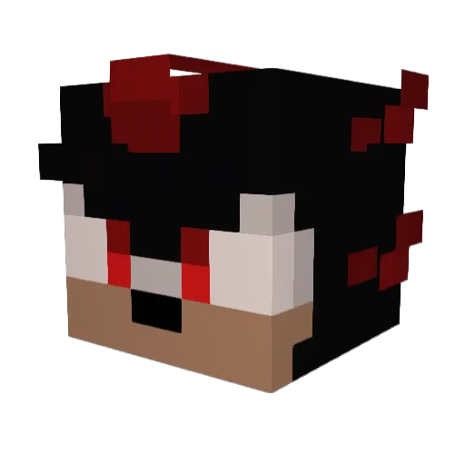 Veksu666 Minecraft avatar head, 3D render