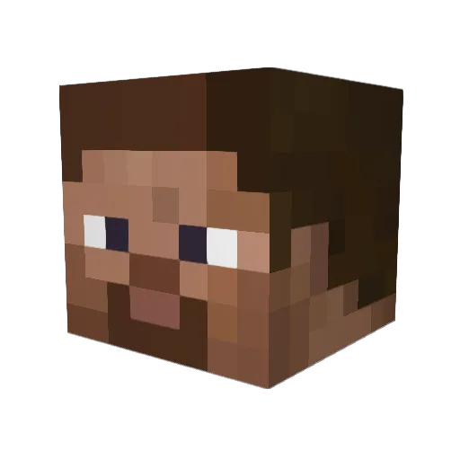 VektRaw Minecraft avatar head, 3D render
