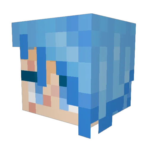 VekynFr Minecraft avatar head, 3D render