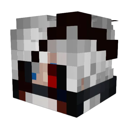 VelBlank Minecraft avatar head, 3D render