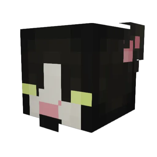 Vel_Cat Minecraft avatar head, 3D render