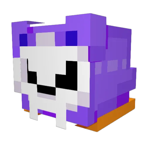 Vel_Vite Minecraft avatar head, 3D render