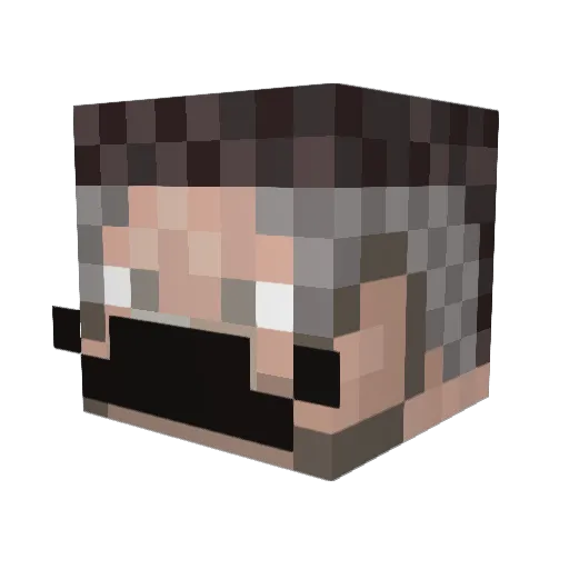 Velacruise Minecraft avatar head, 3D render