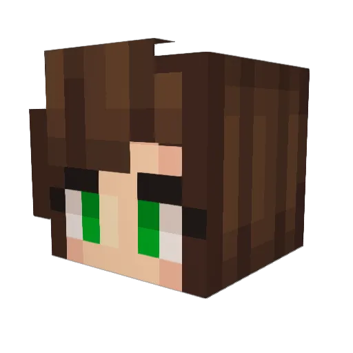 Velanya Minecraft avatar head, 3D render