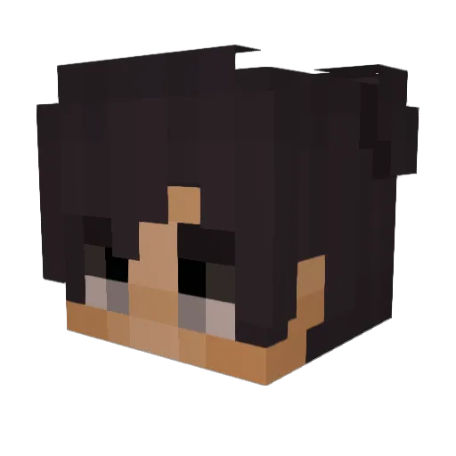 Velasia Minecraft avatar head, 3D render