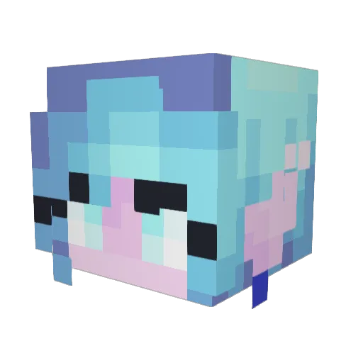 Velathadora Minecraft avatar head, 3D render