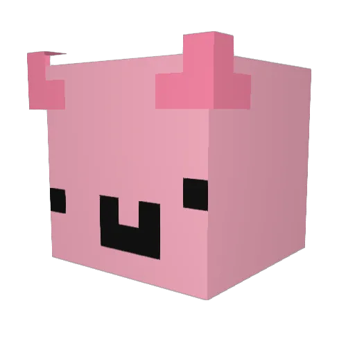 Velbers Minecraft avatar head, 3D render