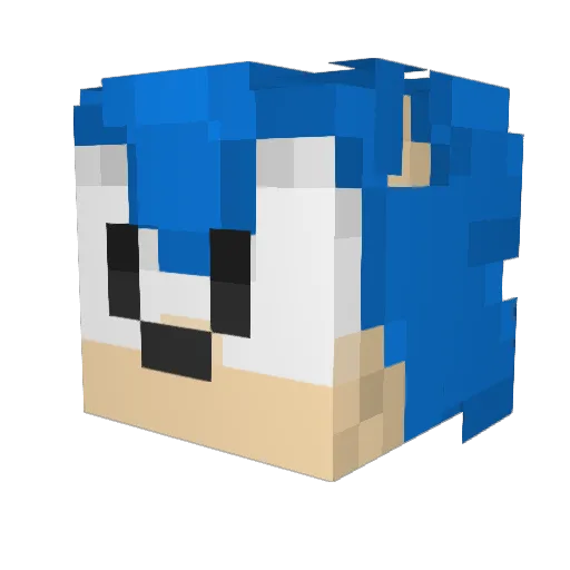 Velcomia Minecraft avatar head, 3D render