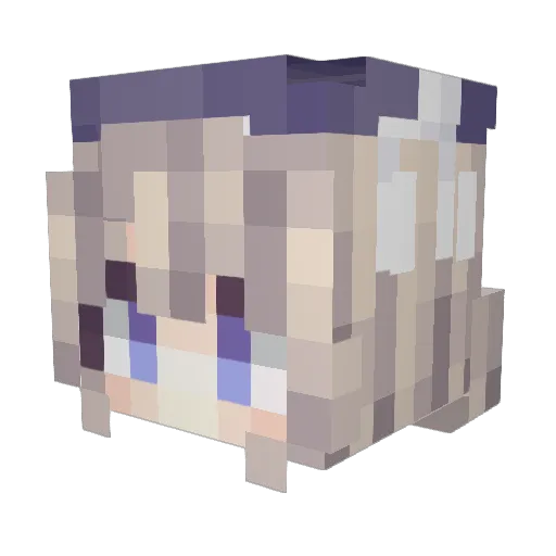 Velcro__ Minecraft avatar head, 3D render