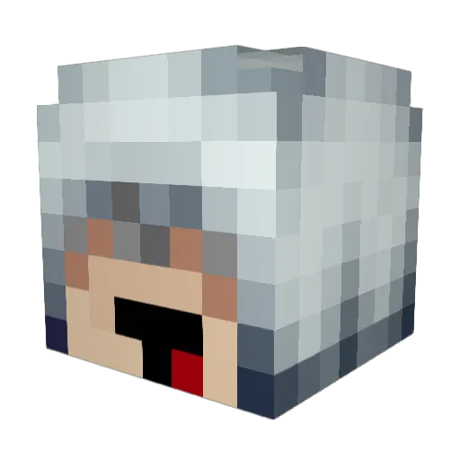 Velcross27 Minecraft avatar head, 3D render