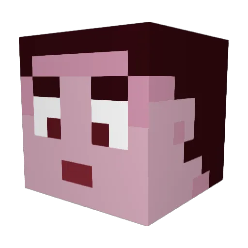 Velesem Minecraft avatar head, 3D render