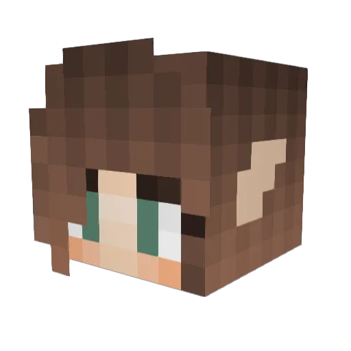 Velexica Minecraft avatar head, 3D render