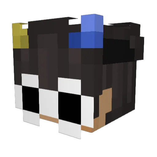 Velexion Minecraft avatar head, 3D render