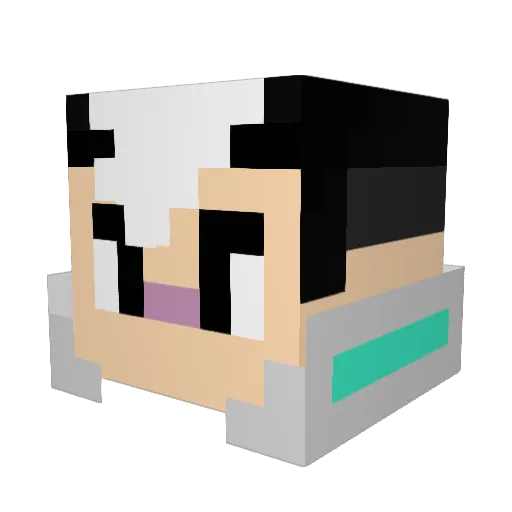 Velezi Minecraft avatar head, 3D render