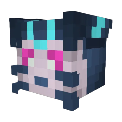 Velgaster Minecraft avatar head, 3D render