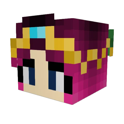 VelianV Minecraft avatar head, 3D render