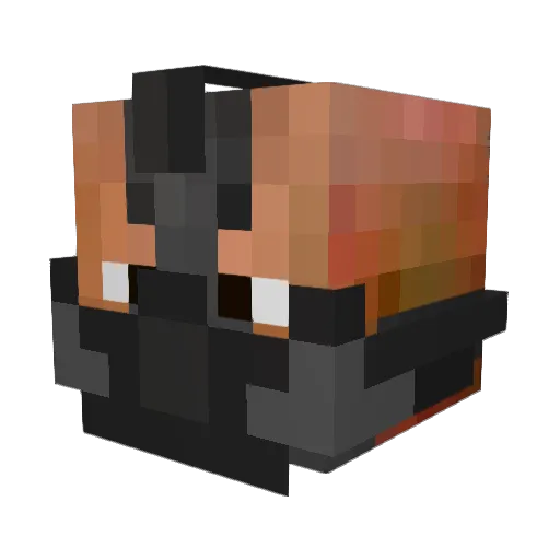 Velinski Minecraft avatar head, 3D render