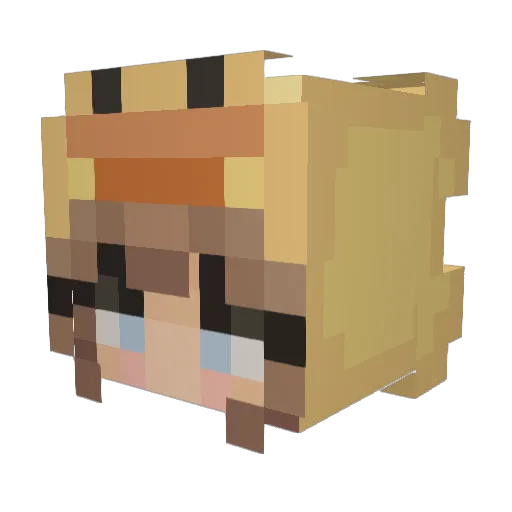 Veliousity Minecraft avatar head, 3D render