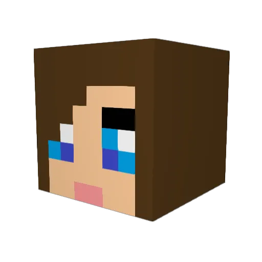 Velise Minecraft avatar head, 3D render