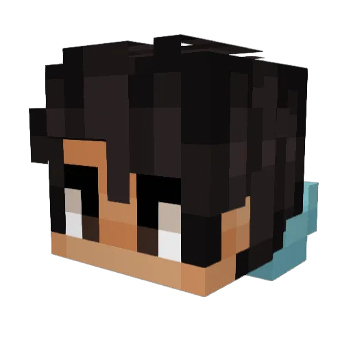 Velity Minecraft avatar head, 3D render