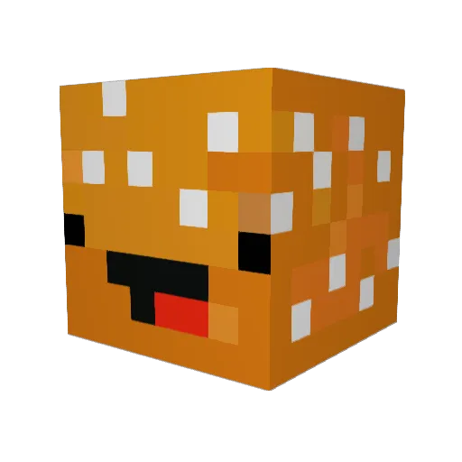 Veljub Minecraft avatar head, 3D render