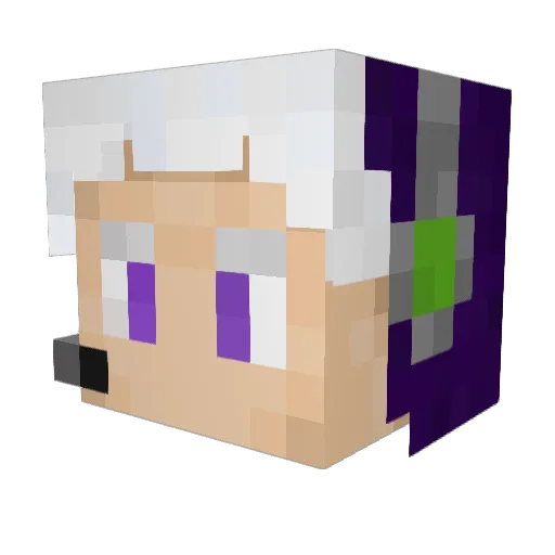 Velkazim Minecraft avatar head, 3D render