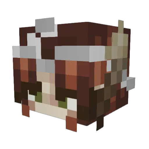 Velkirya Minecraft avatar head, 3D render