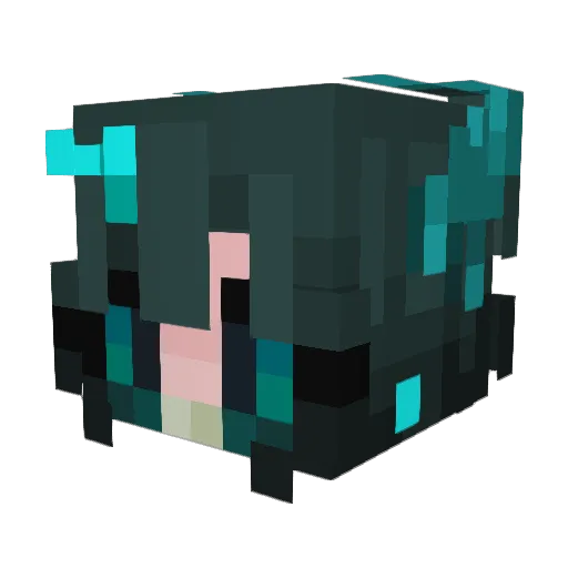 Velkri Minecraft avatar head, 3D render
