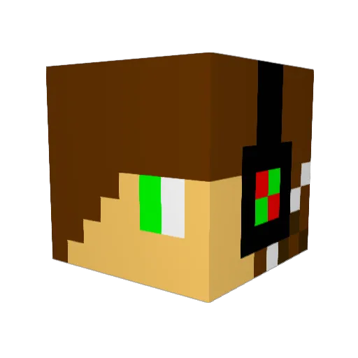 Velkrios Minecraft avatar head, 3D render