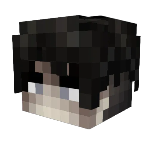 Velkris Minecraft avatar head, 3D render