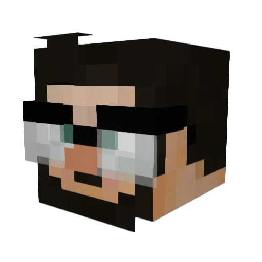 Velku10 Minecraft avatar head, 3D render