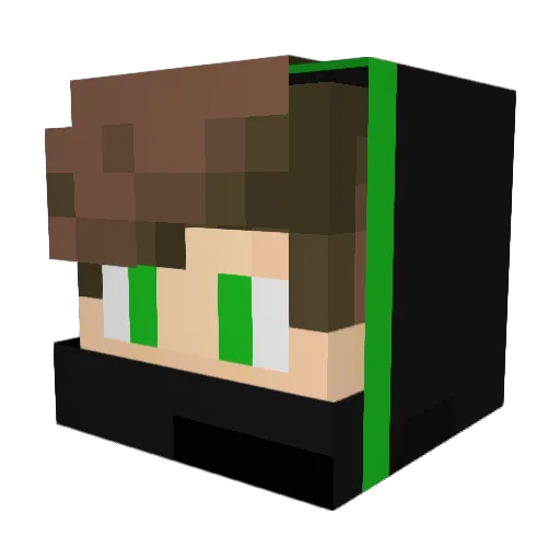 VelkyAchjo Minecraft avatar head, 3D render
