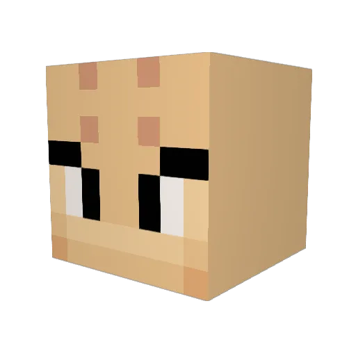 Vella92 Minecraft avatar head, 3D render