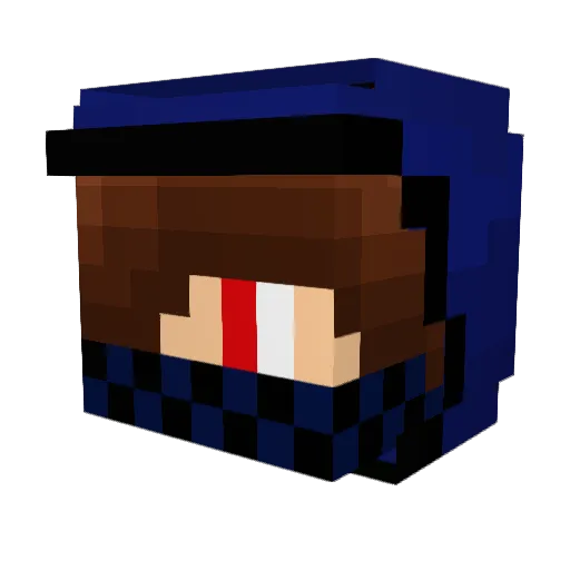 Vellan22 Minecraft avatar head, 3D render