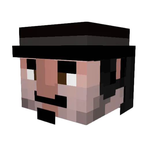 Vellar17 Minecraft avatar head, 3D render