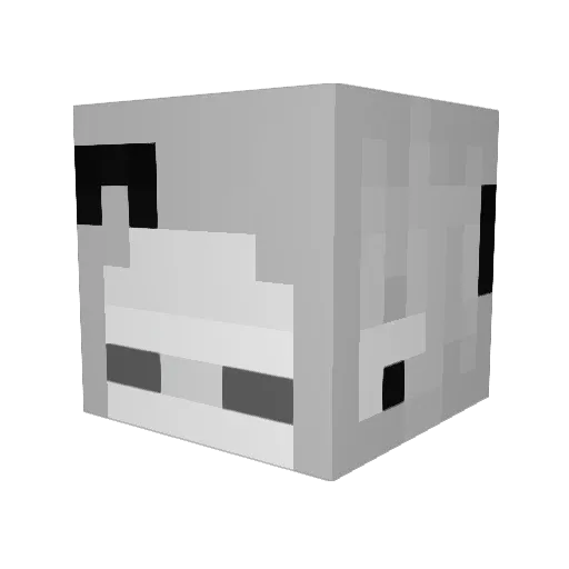 Velleyy Minecraft avatar head, 3D render