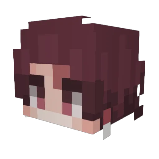 Vellrow Minecraft avatar head, 3D render