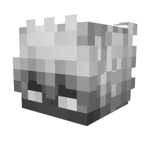 Velly7 Minecraft avatar head, 3D render