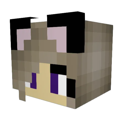 Velmany Minecraft avatar head, 3D render