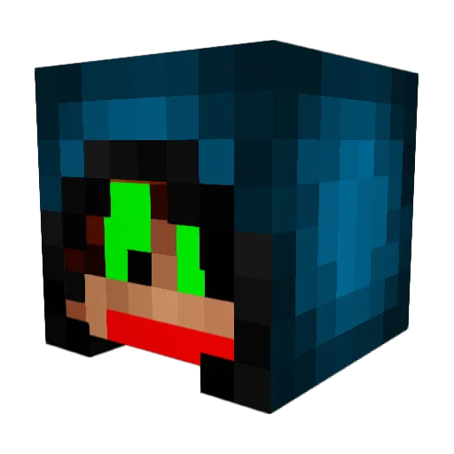 Velo04 Minecraft avatar head, 3D render