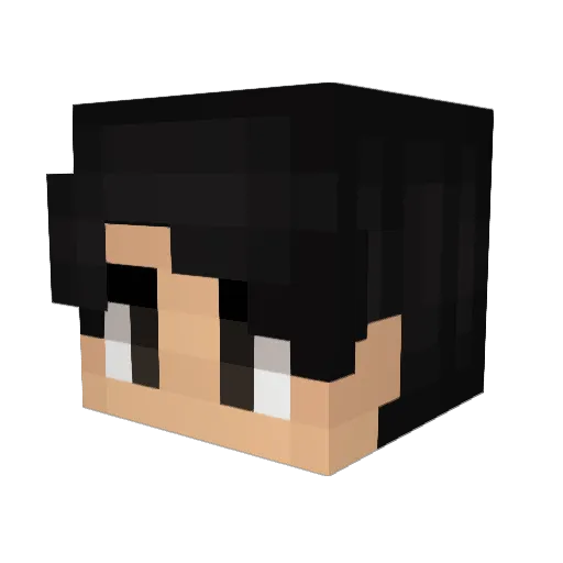 Velo4K Minecraft avatar head, 3D render