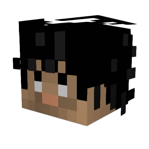 VeloSamurai Minecraft avatar head, 3D render