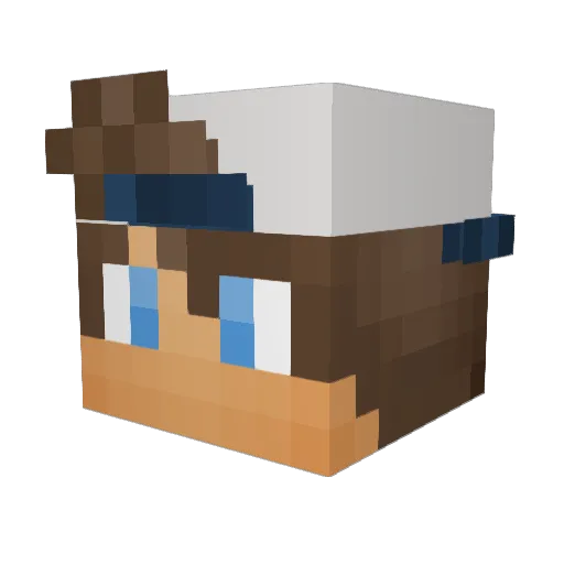 VeloZity_ Minecraft avatar head, 3D render