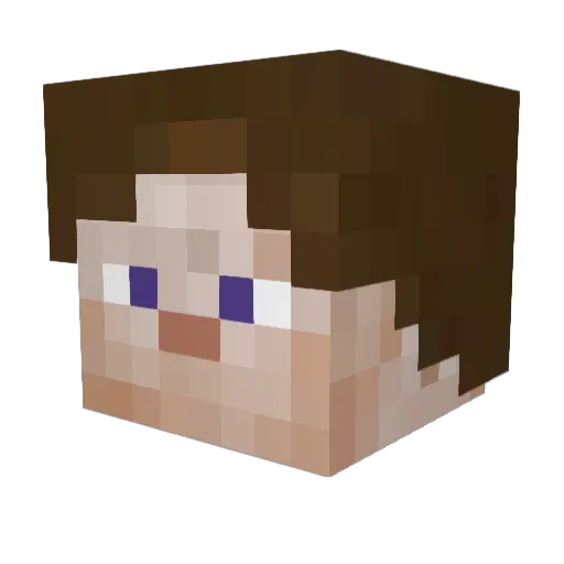 Velobleu Minecraft avatar head, 3D render
