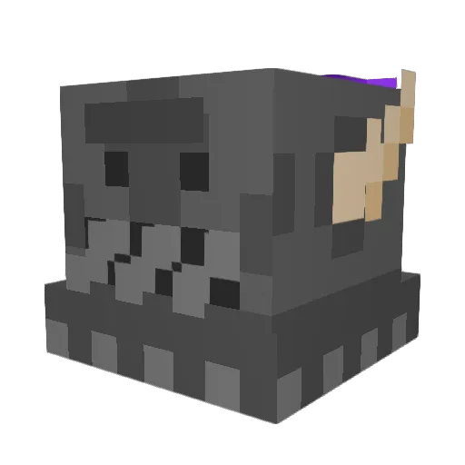 Velociduck Minecraft avatar head, 3D render