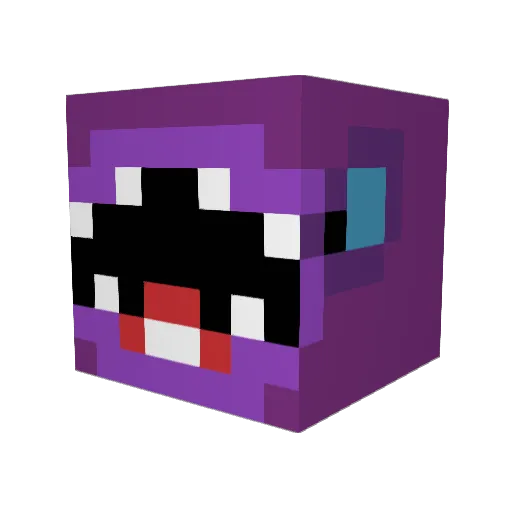 Velociraptor Minecraft avatar head, 3D render