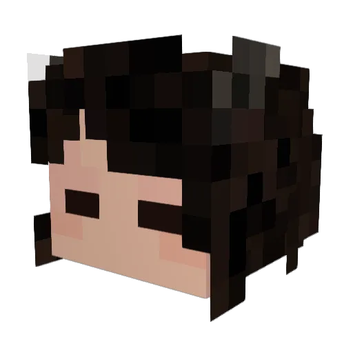 Velociraptrr Minecraft avatar head, 3D render